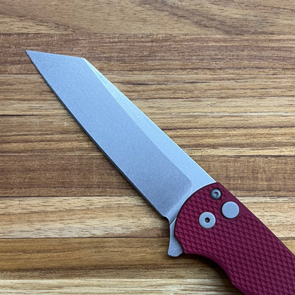 Pro-Tech Malibu 3.25" Flipper w/ Red Textured Handle