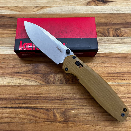 Kershaw Broadside 3.5" Folding Knife w/ Brown G10 Handle