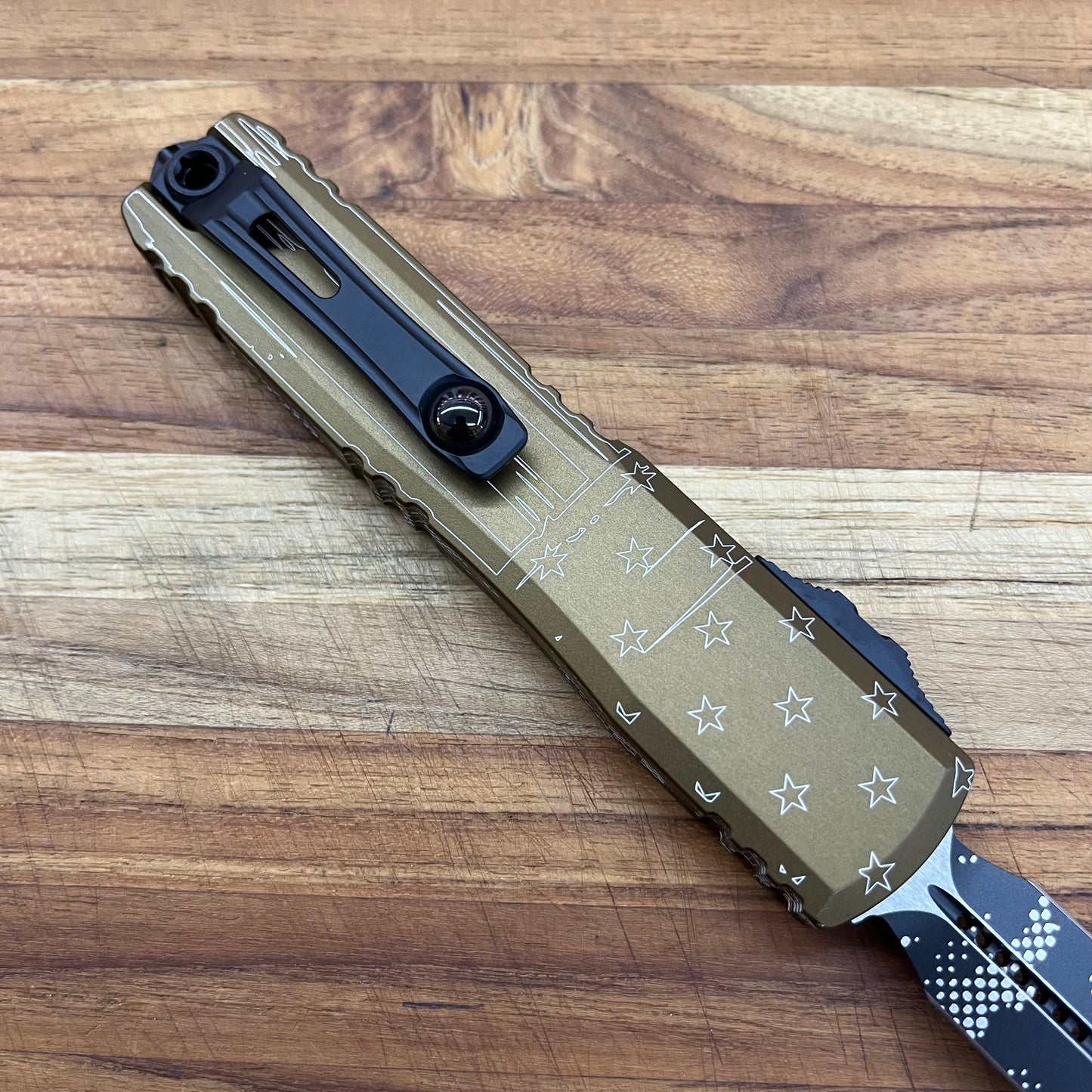 Microtech Ultratech Gen IV D/E 3.5" OTF w/ Tan Hero Aluminum Handle