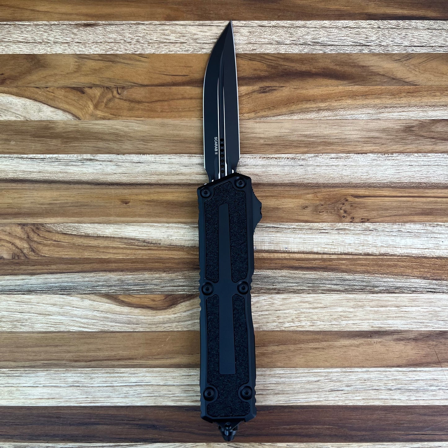 Microtech Gen III Scarab II D/E 4" OTF w/ Black Aluminum Handle