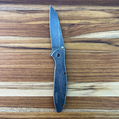 Kershaw Random Leek 3" Flipping Knife w/ BlackWash Blade & Stainless Steel Handle