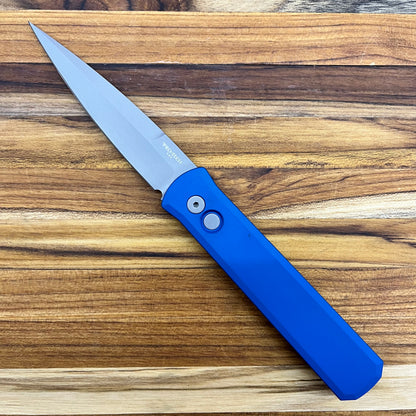 Pro-Tech Godfather 4" Auto w/ Blue Handle