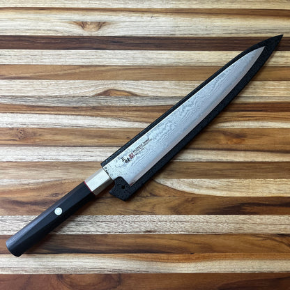 Mcusta Zanmai Black Lacquer 240mm (9.5") Sujihiki Saya w/ Pin