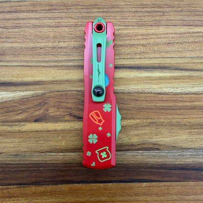 Microtech Signature Series UTX-85 GEN IV T/E 3.11" OTF Auto w/ St. Patrick's Day Handle