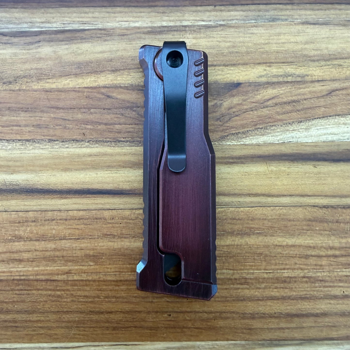 Reate Exo-U Gravity 2.5" Utility Knife w/ Distressed Red Handle