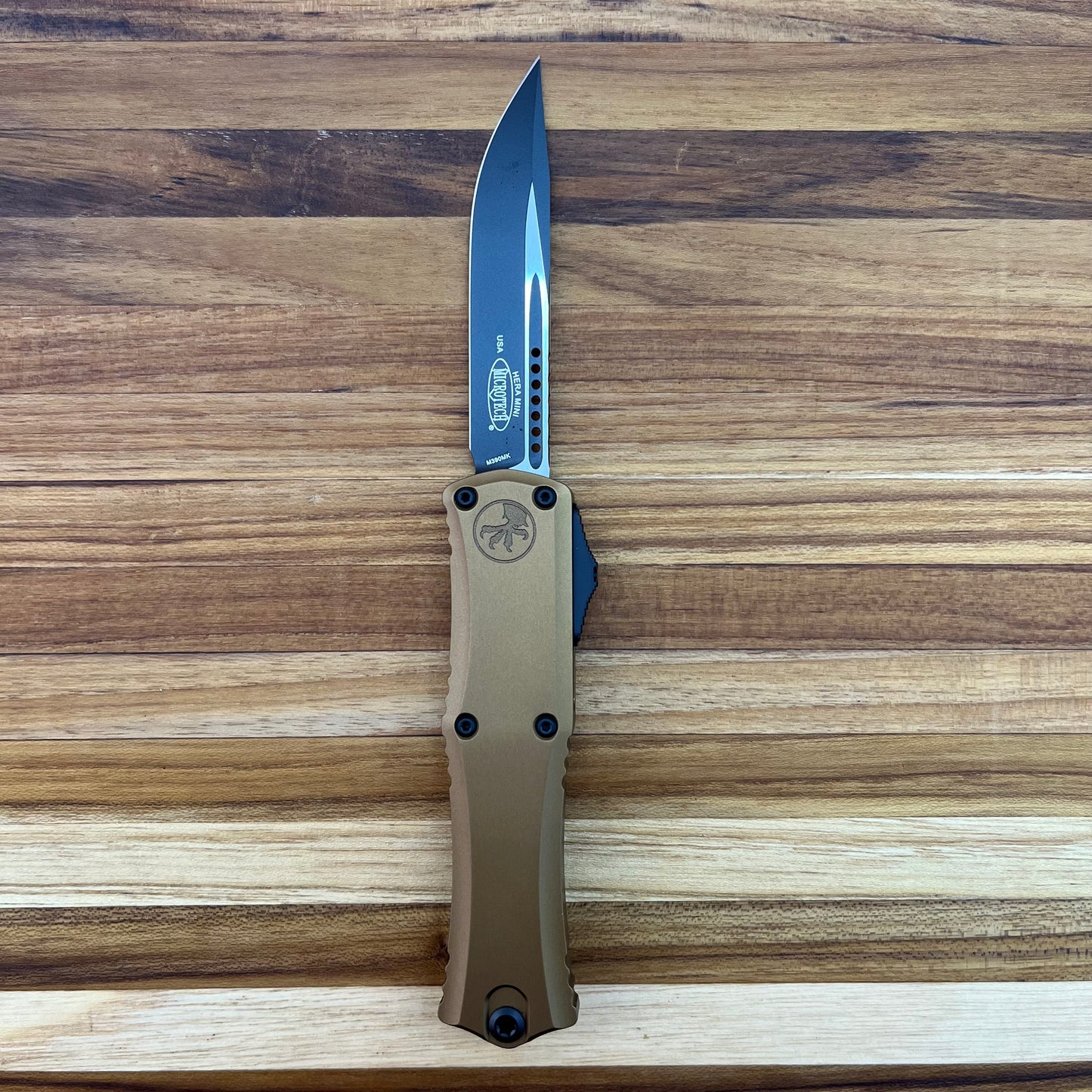 Microtech Mini Hera II 30th Anniversary S/E 3" OTF w/ Tan Aluminum Handle