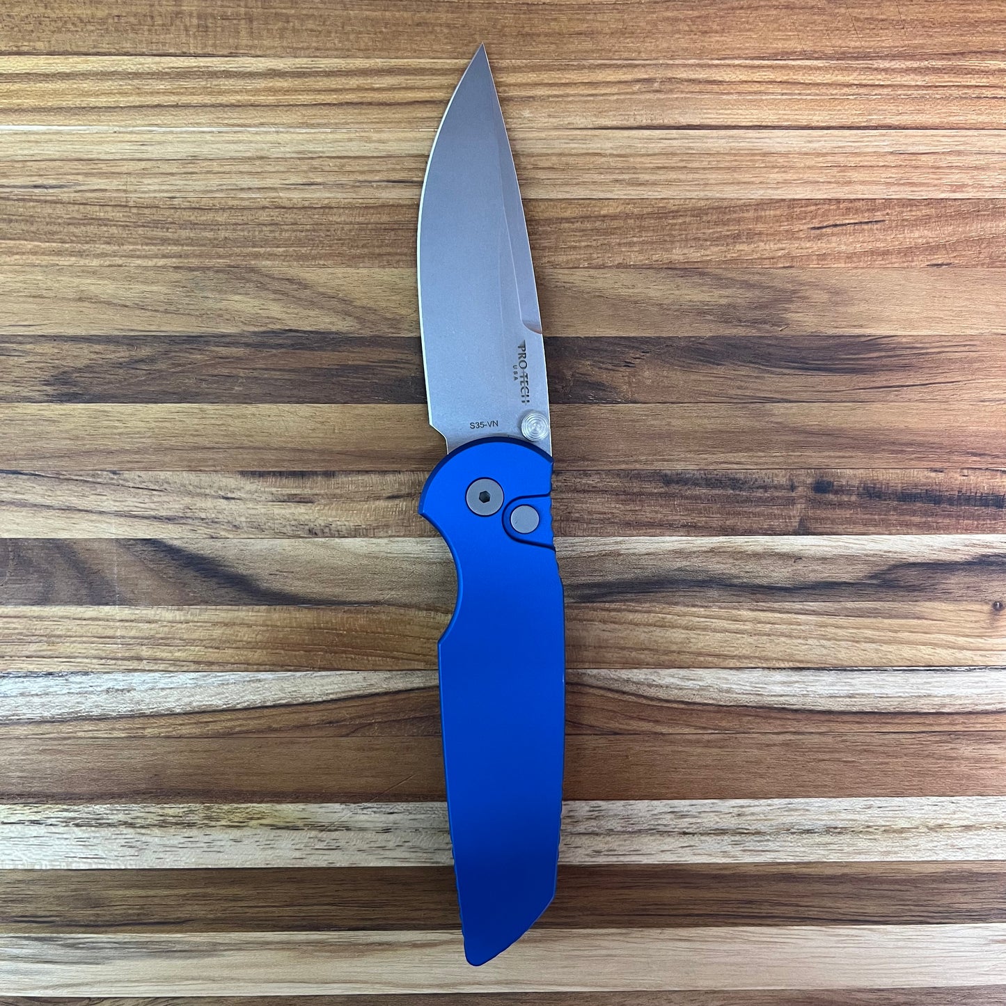 Pro-Tech TR-3 Integrity 3.25" Folding Knife w/ Blue Handle