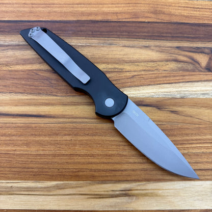Pro-Tech TR-3 3.5" Auto w/ Black Grooved Handle