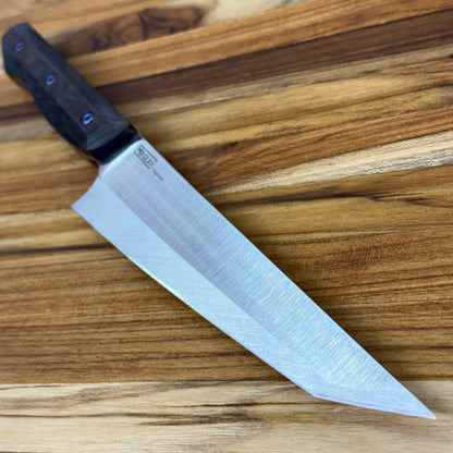 Meglio Blade Show Custom 7" Satin Sakimaru Honesuki w/ S-Grind & Carbon Fiber Handle