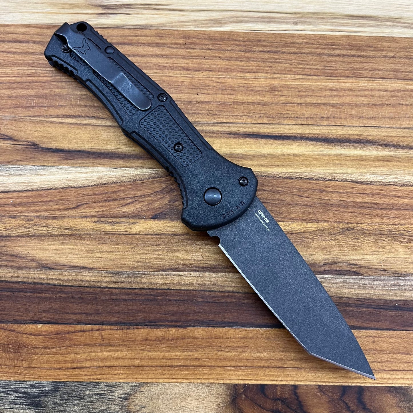 Benchmade Claymore 3.5" Auto w/ Textured Black Grivory Handle