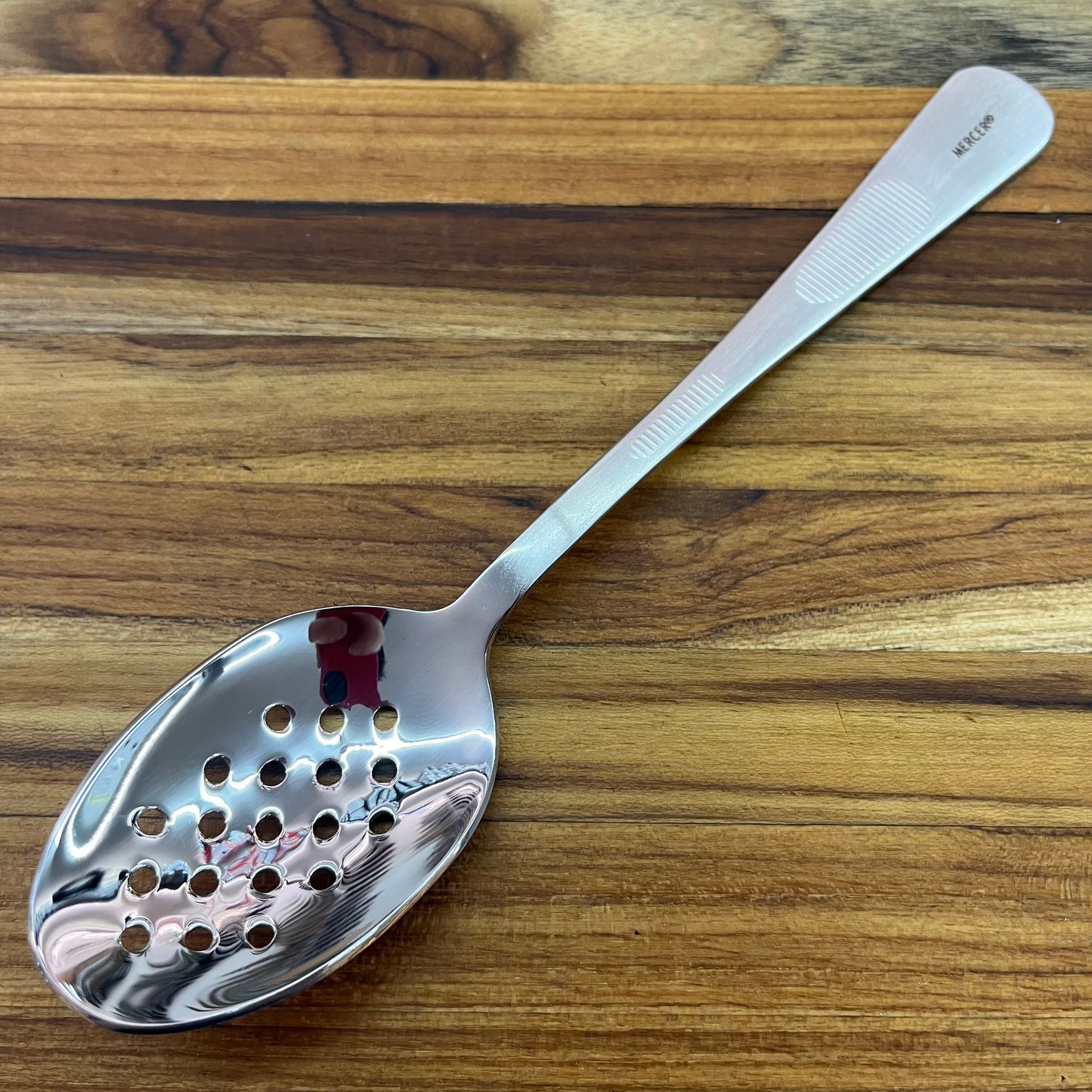 Mercer Tool 8" Satin Perforated Bowl Plating Spoon