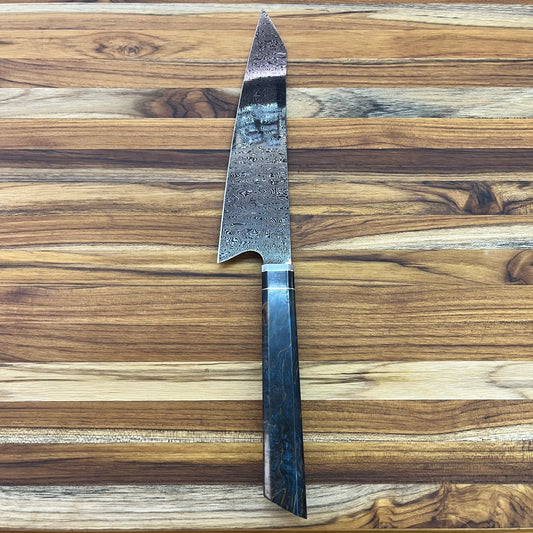Alfredo Faccipieri 205mm (8") Gyuto w/ Carbon Damascus & Blue Birchwood Burl Handle