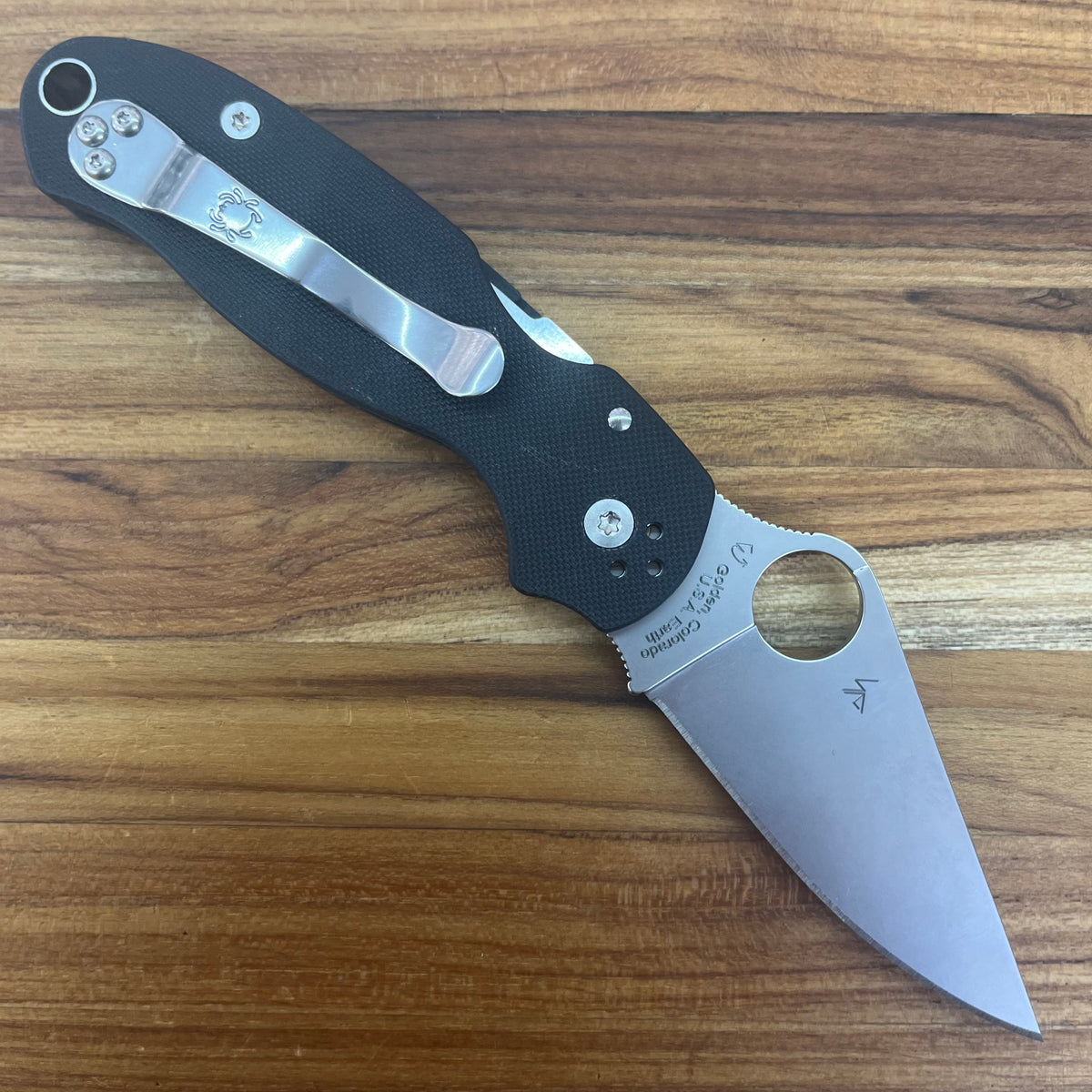 Spyderco Paramilitary 3 3" Folding Knife w/ Black G10 Handle