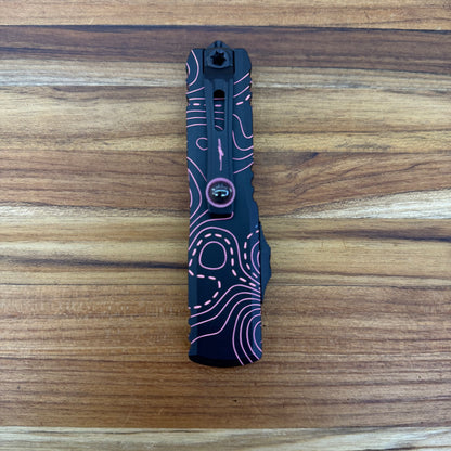 Microtech Signature Series UTX-85 Gen IV S/E 3" OTF w/ Topographic Black/Pink Camo Aluminum Handle