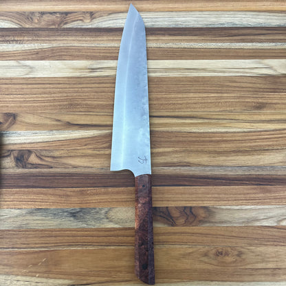 Running Man Forge Ready Series 240mm (9.5") Gyuto w/ Brown Maple Burl Handle