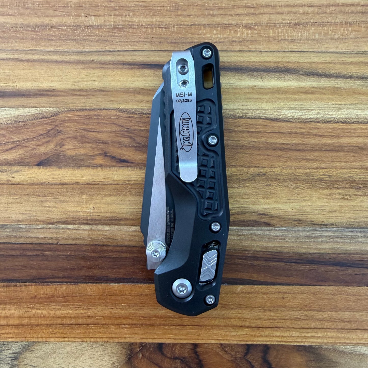 Microtech MSI Mini 3" Folding Knife w/ Black Frag Aluminum Handle