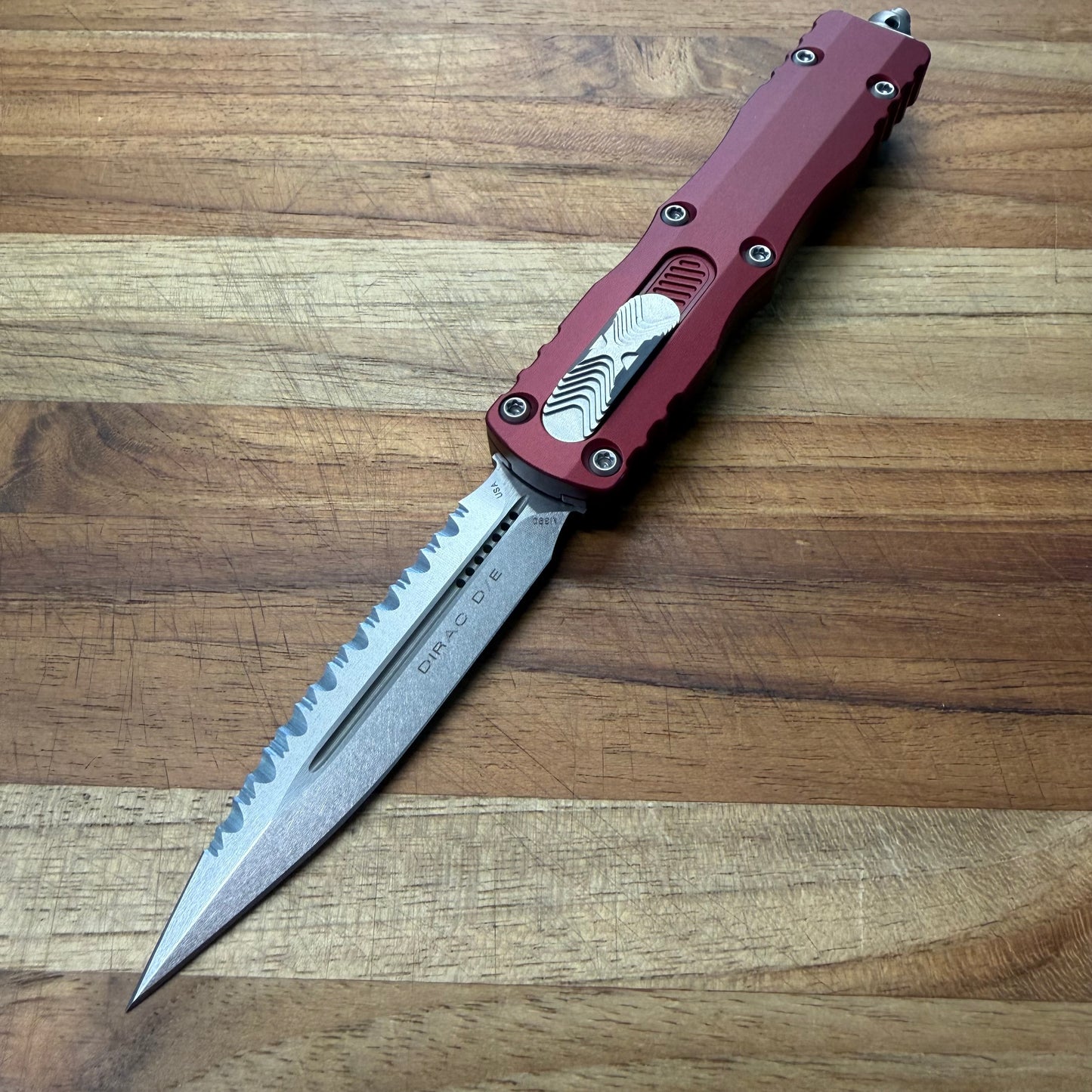 Microtech Dirac D/E 3" F/S OTF w/ Merlot Handle