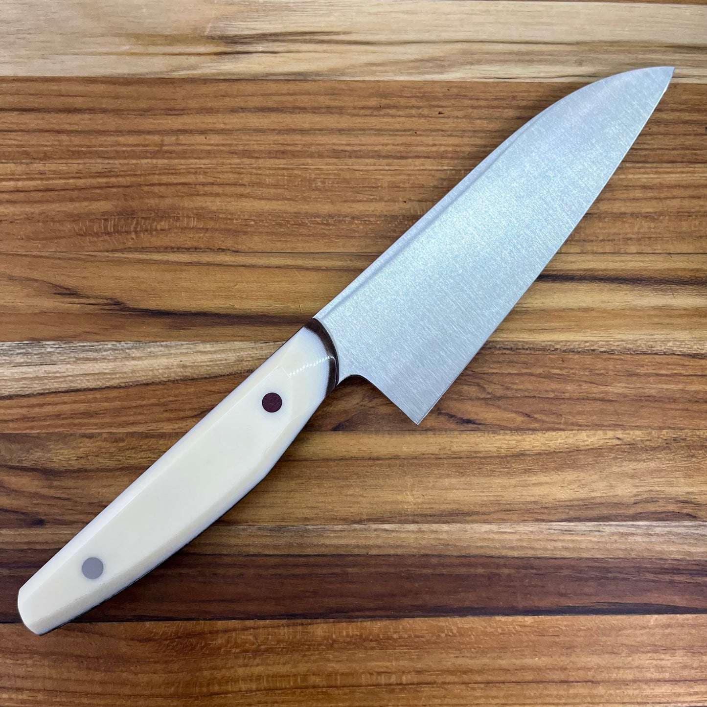 Patterson Forge Semi-Custom 125mm (5") Petty Knife w/ White Linen & Vintage Micarta Handle