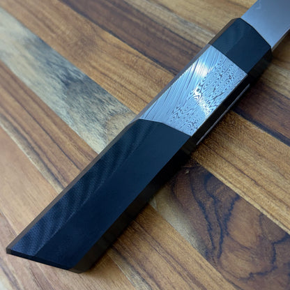 Enceladus Custom 197mm (7.75") K-Tip Gyuto w/ G10 & Damasteel Handle