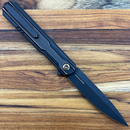 WE Knife Peer 3.5" Flipping Knife w/ Black Titanium & Copper Handle