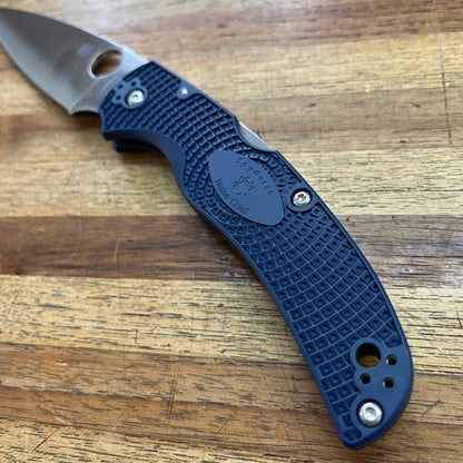 Spyderco Native Chief 4" Folding Knife w/ Dark Blue Handle