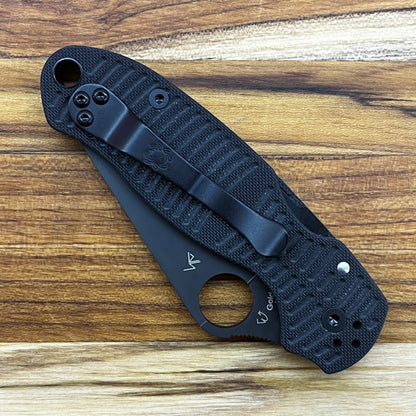 Spyderco Para 3 Salt 3" Folding Knife w/ Black Textured Handle