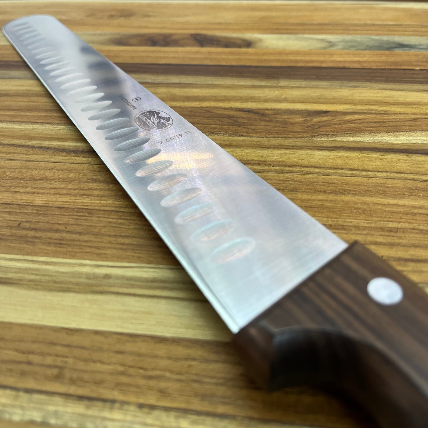 Victorinox Rosewood 12" Extra-Tall Roast Beef Slicing Knife w/ Hollow-Ground