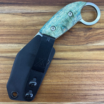 Meglio Blade Show Semi-Custom 2" MagnaCut Karambit w/ Turquoise Primavera Handle & Kydex Sheath
