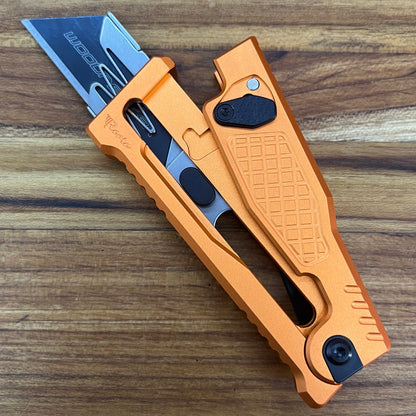 Reate Exo-U Gravity 2.5" Utility Knife w/ Orange Diamond Handle