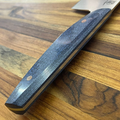 Patterson Forge Semi-Custom 200mm (8") Chef's Knife w/ Denim Micarta Handle & Copper Hardware