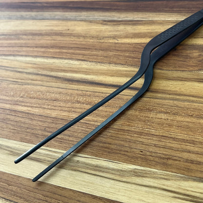 Mercer Tool Precision Plus 6.5" Matte Black Offset Plating Tong