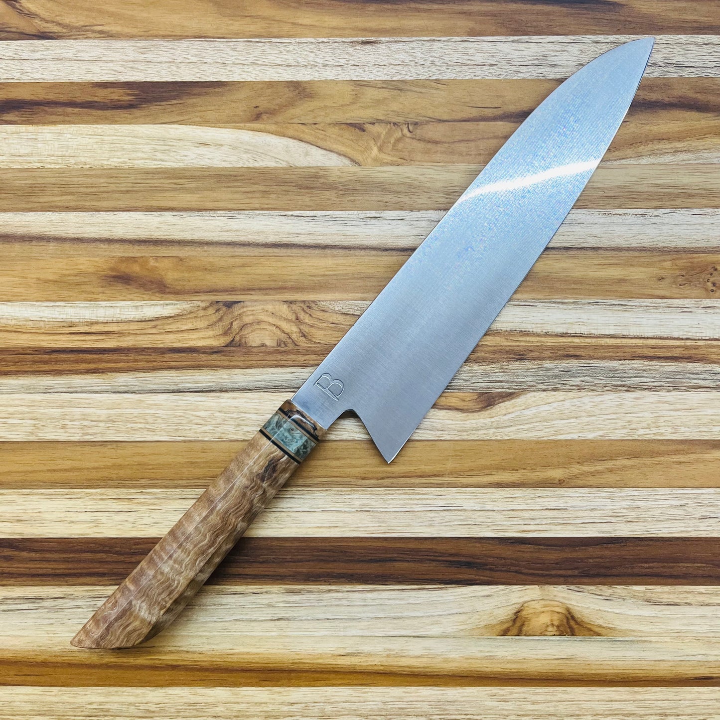 Baldwin Blades 9.25" Gyuto in 52100 and Brown Maple