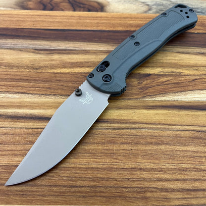 Benchmade Taggedout 3.5" Folding Knife w/ Deep Olive Grivory Handle
