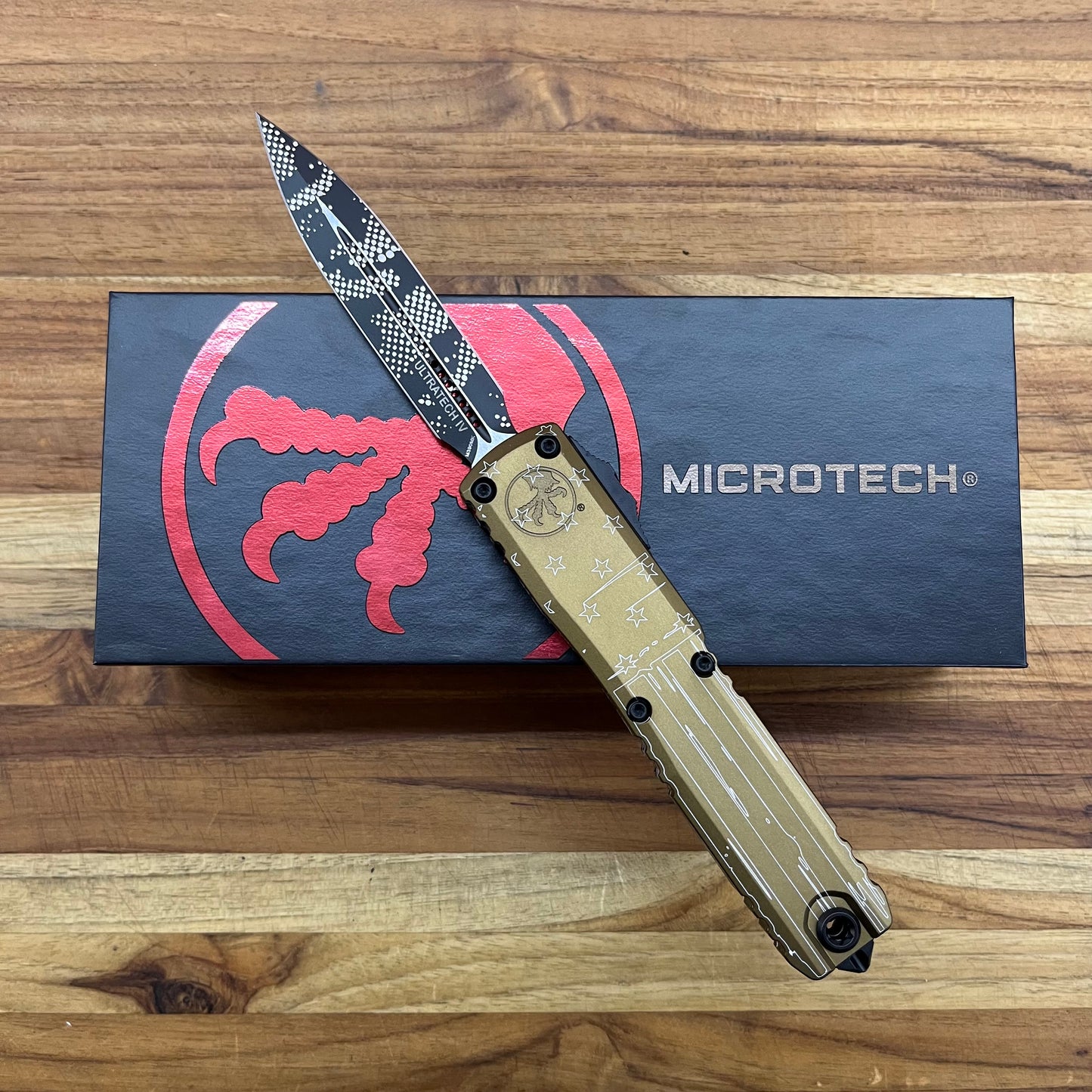 Microtech Ultratech Gen IV D/E 3.5" OTF w/ Tan Hero Aluminum Handle