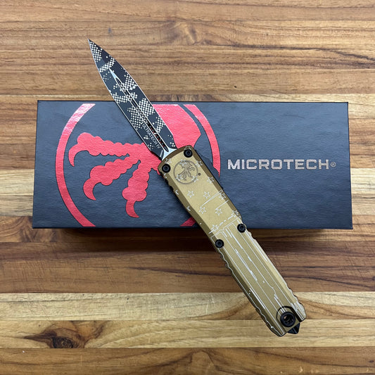 Microtech Ultratech Gen IV D/E 3.5" OTF w/ Tan Hero Aluminum Handle