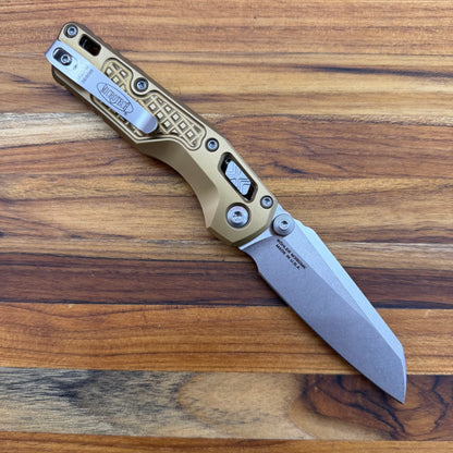 Microtech MSI Mini 3" Folding Knife w/ Tan Frag Aluminum Handle