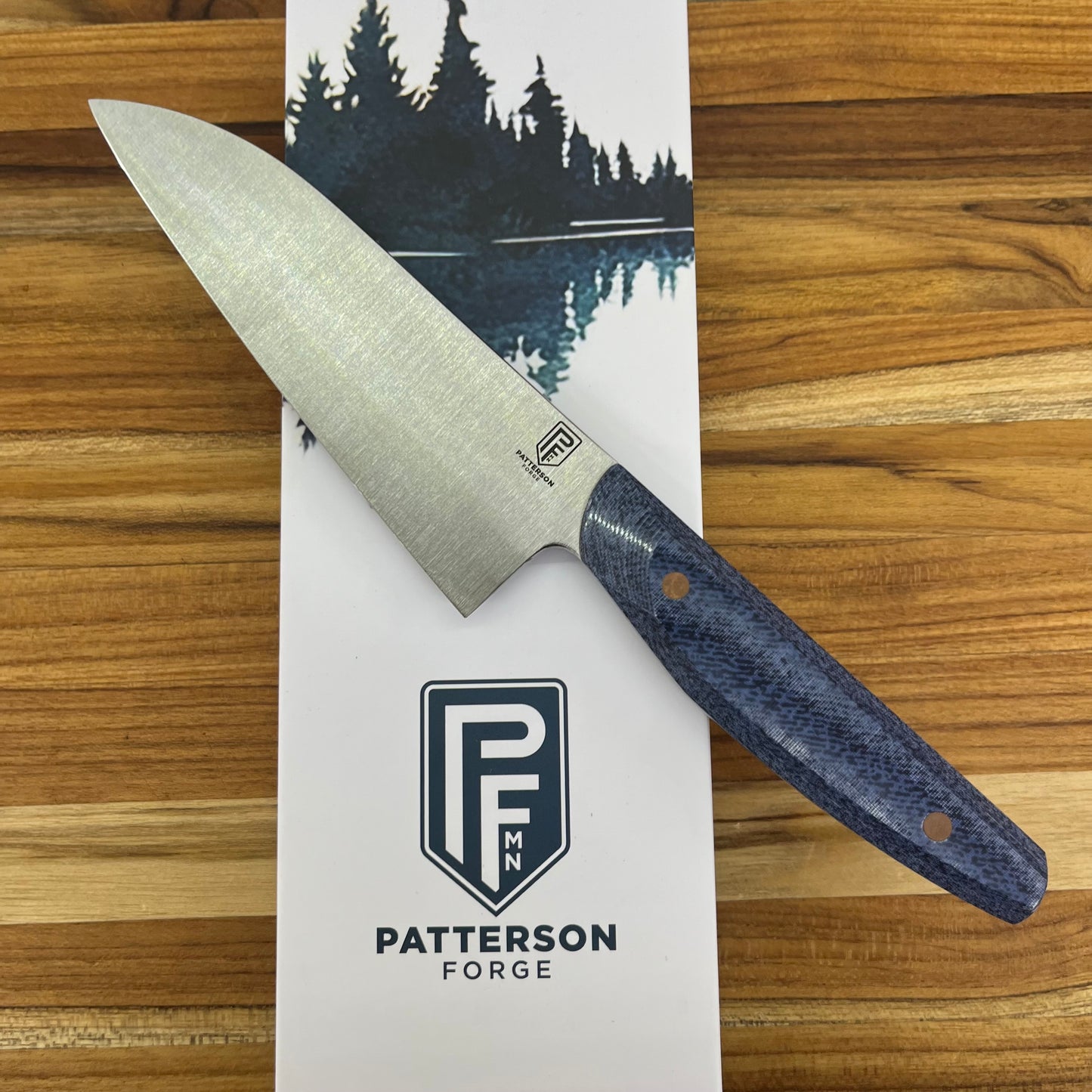 Patterson Forge Semi-Custom 120mm (4.75") Petty w/ Denim Micarta Handle & Copper Hardware