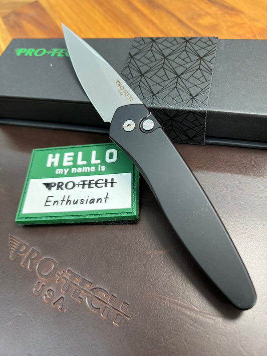 Pro-tech 3405 Newport Black Aluminum S35vn Stonewash Auto
