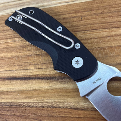 Spyderco Chicago 2" Folding Knife w/ Black G10 Handle