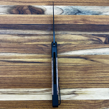 Pro-Tech Godfather 4" Auto w/ Black Aluminum Handle & Maple Burl Wood Inlay
