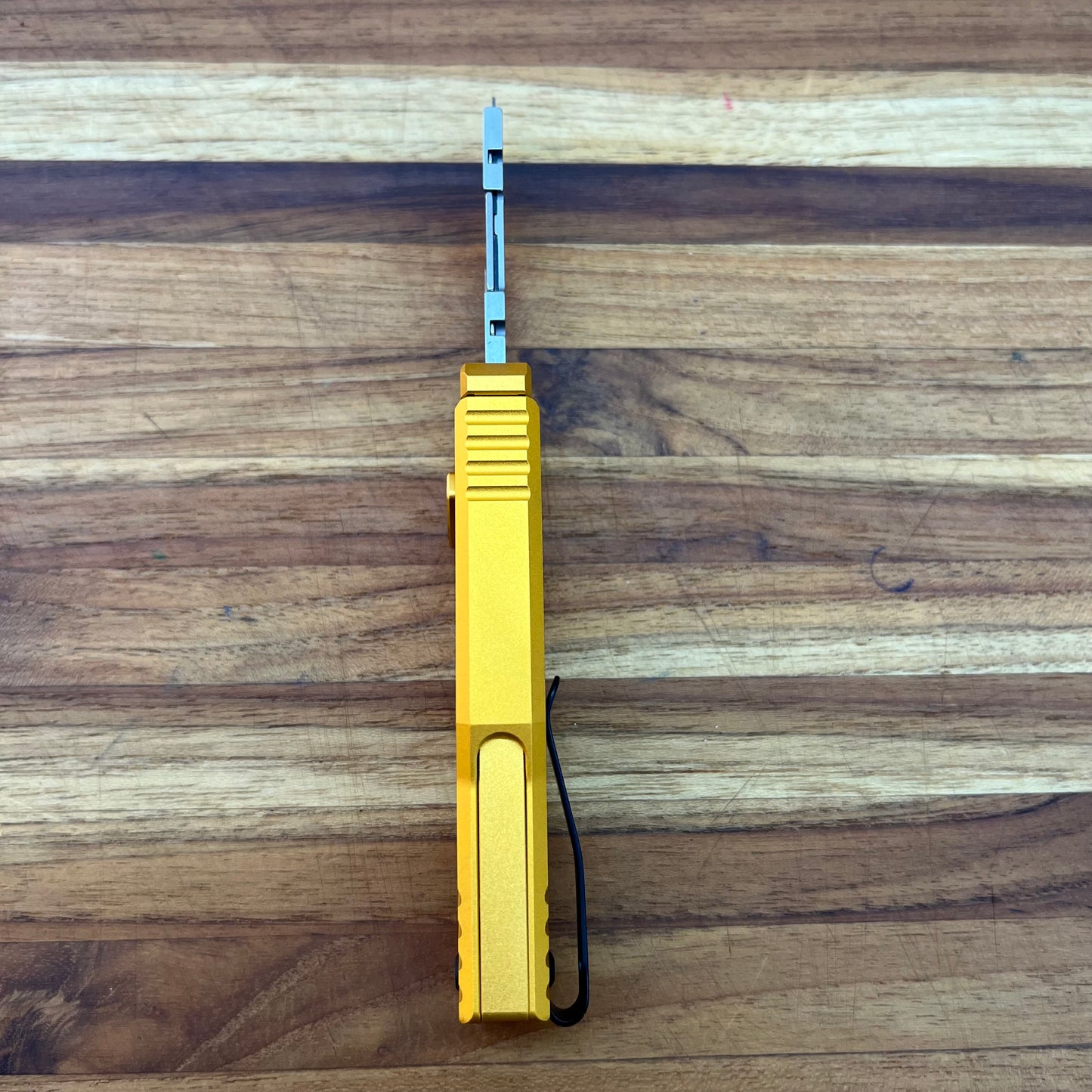 Reate Exo-U Gravity 2.5" Utility Knife w/ Gold Diamond Handle