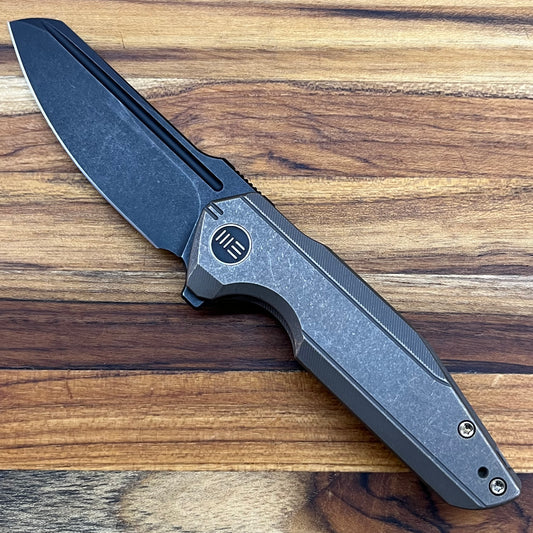 We Knife Starhawk 2.81" Flipping Knife w/ Black Blade & Bronze Titanium Handle