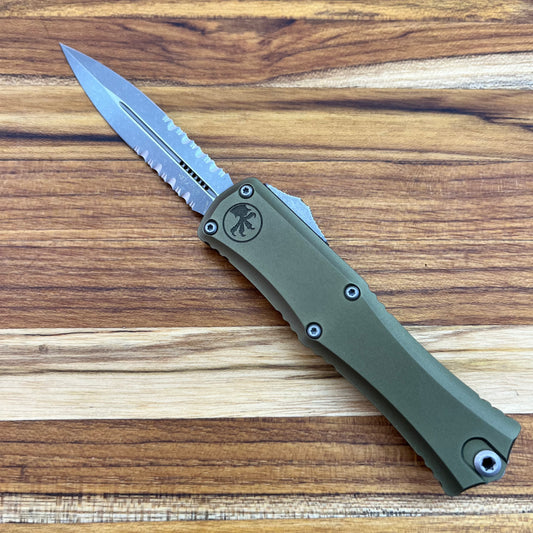 Microtech Hera II Mini D/E 3" P/S OTF w/ OD Green Aluminum Handle