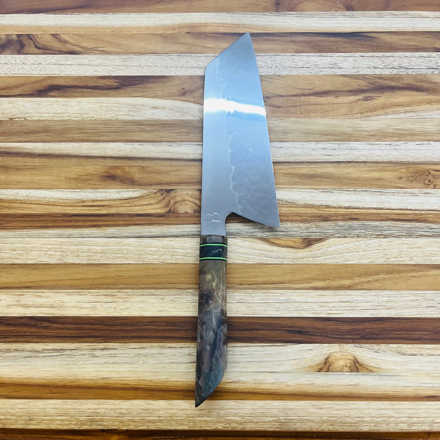 Baldwin Blades 7.2" Tall Bunka in 1095 and Green Maple