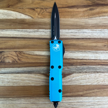 Microtech UTX-85 3" OTF Knife w/ Turquoise Aluminum Handle