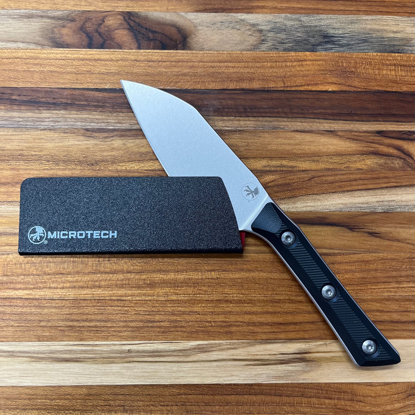 Microtech Culinary 4.2" Santoku w/ Black G10 Handle