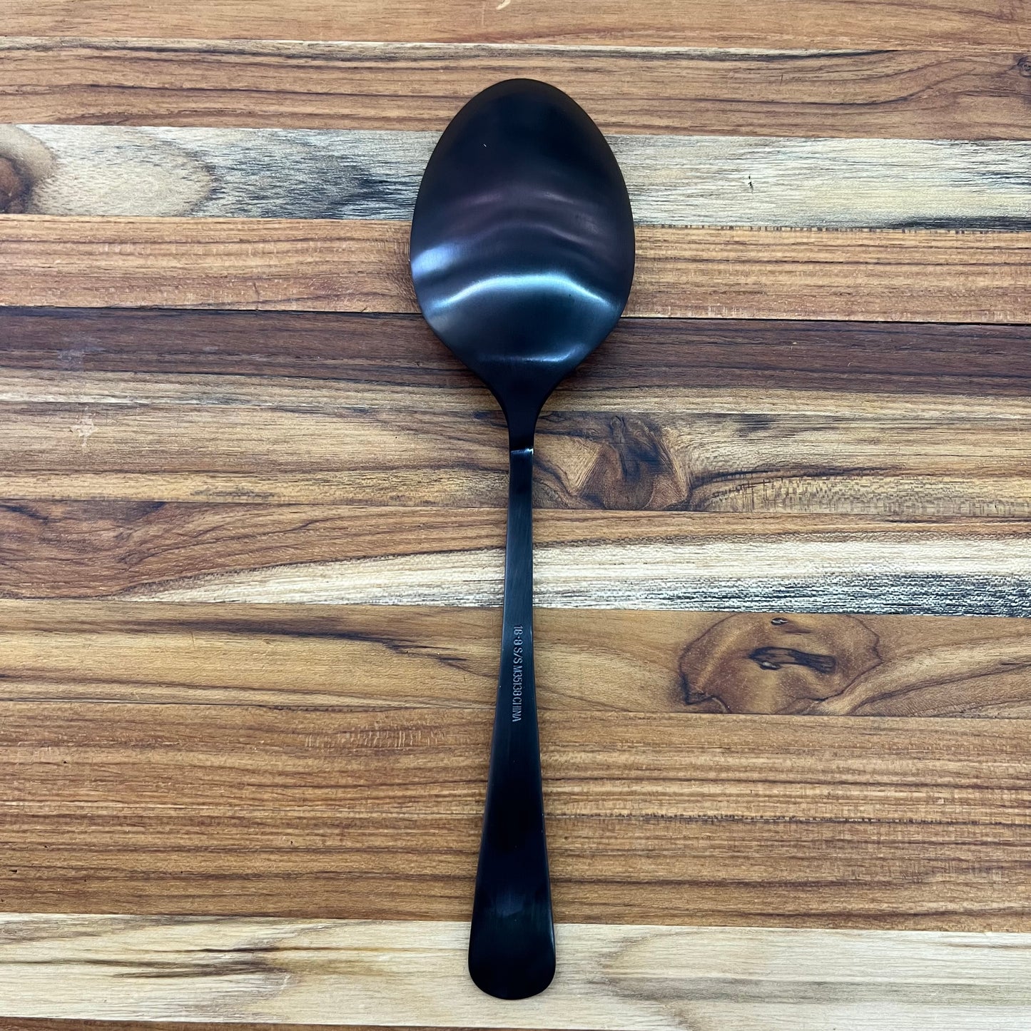 Mercer Tool 9" Matte Black Solid Bowl Platting Spoon