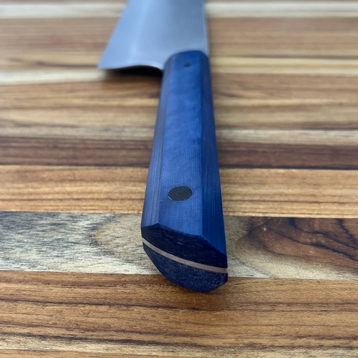 Running Man Forge Ready Series 160mm (6.5") Nakiri w/ Blue Micarta Handle