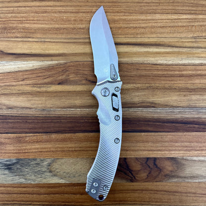 Microtech Marfione Select Amphibian Mini 3.25" Folding Knife w/ RAM-LOK & Purple Accented Titanium Handle