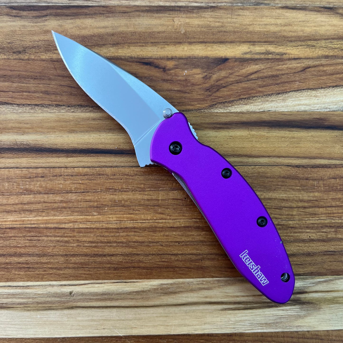 Kershaw Scallion 2.5" Flipping Knife w/ Purple Aluminum Handle